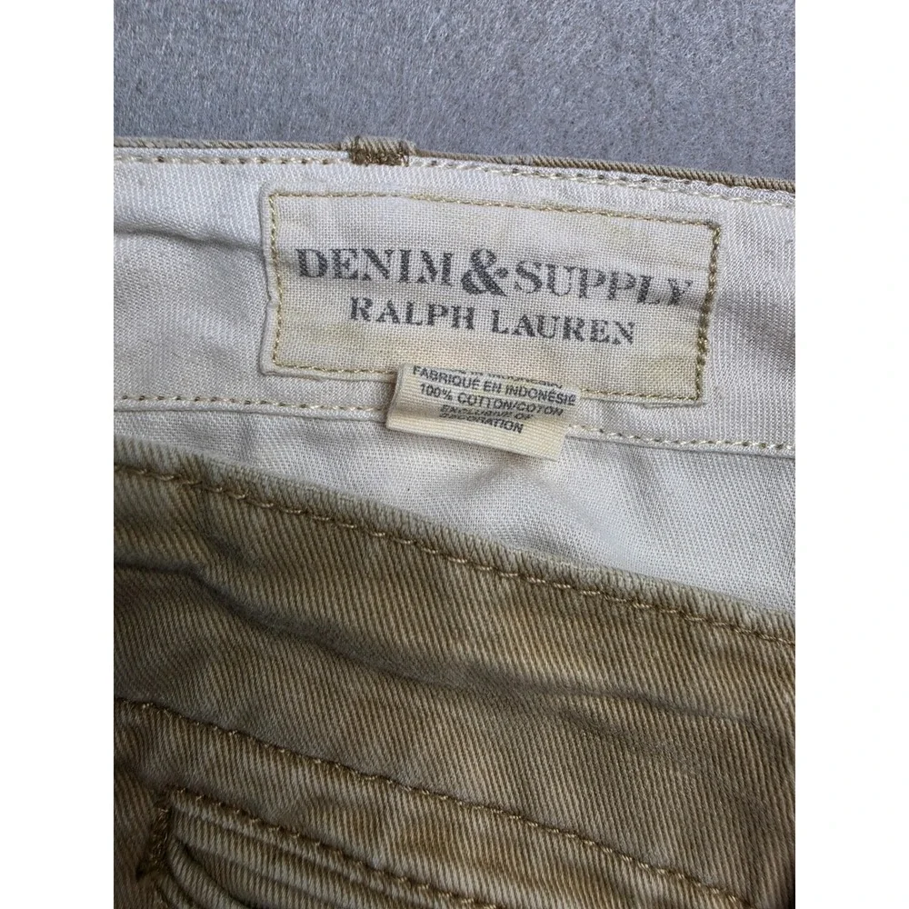Denim & Supply Ralph Lauren Chino Shorts Mens 36 Khaki Cotton Flat Front Outdoor